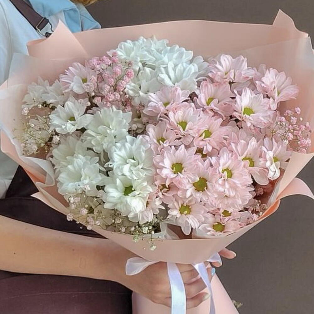 Букет из хризантем Поцелуйчик😉 112