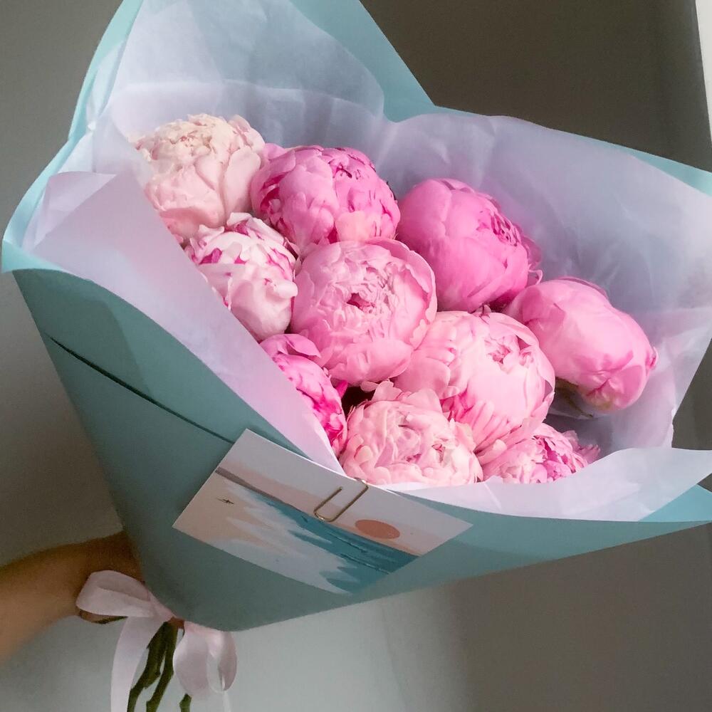 Bouquet of 11 pink peonies: Pink 11