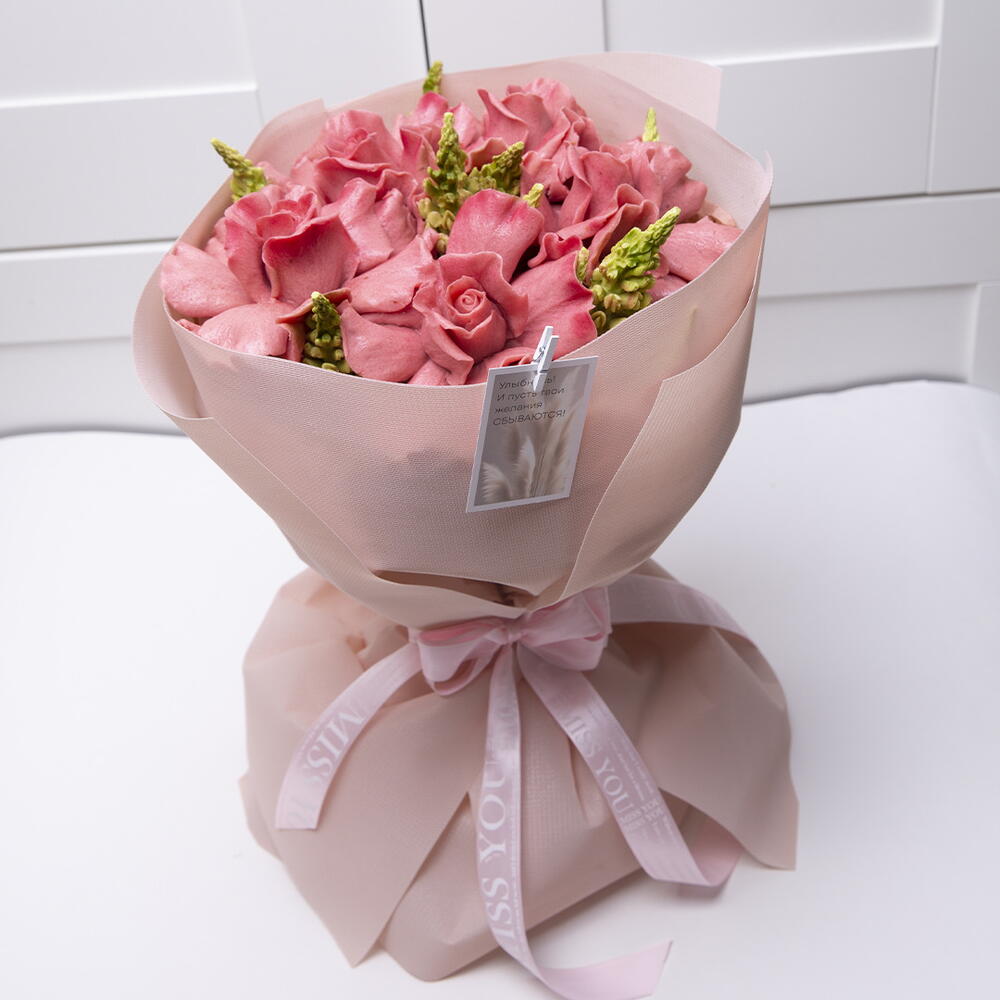 Букет из зефира «Pink Mood»