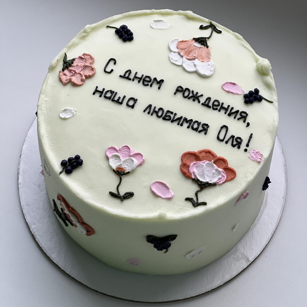 Торт с цветами
