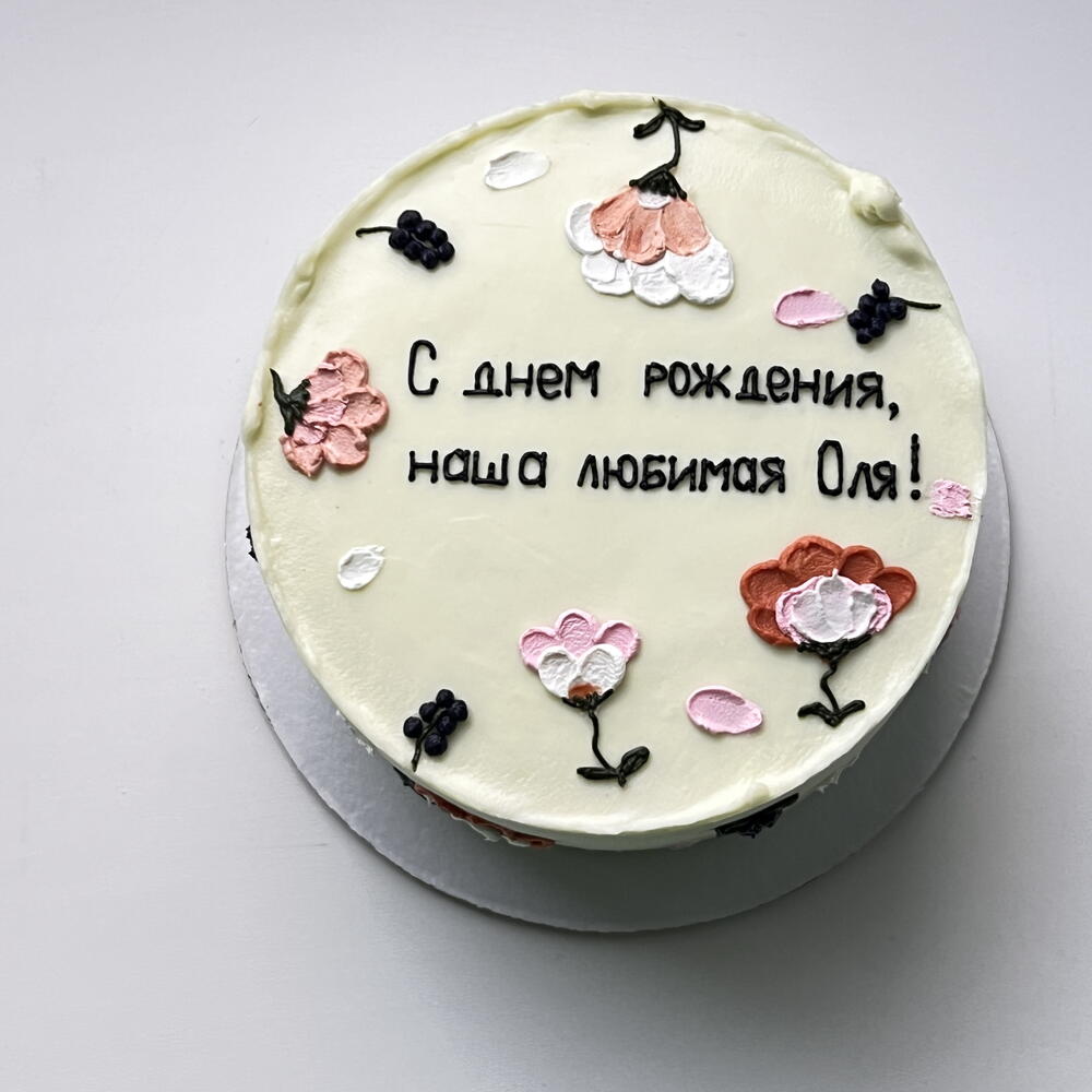 Торт с цветами
