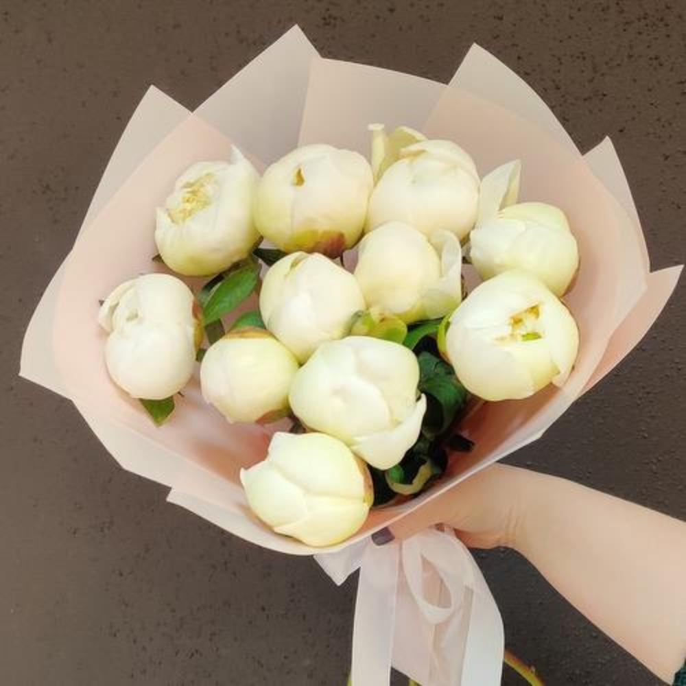 Кремовые пионы💟