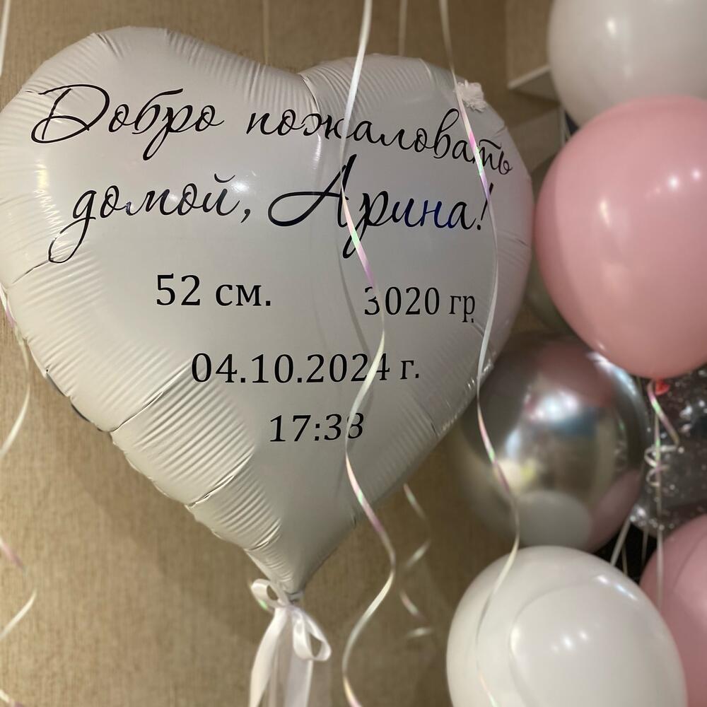Набор шаров на выписку девочки