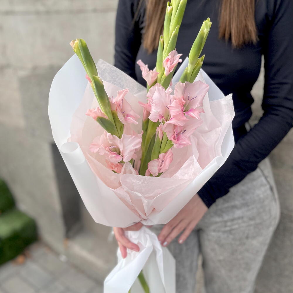 Монобукет нежных гладиолусов🎀