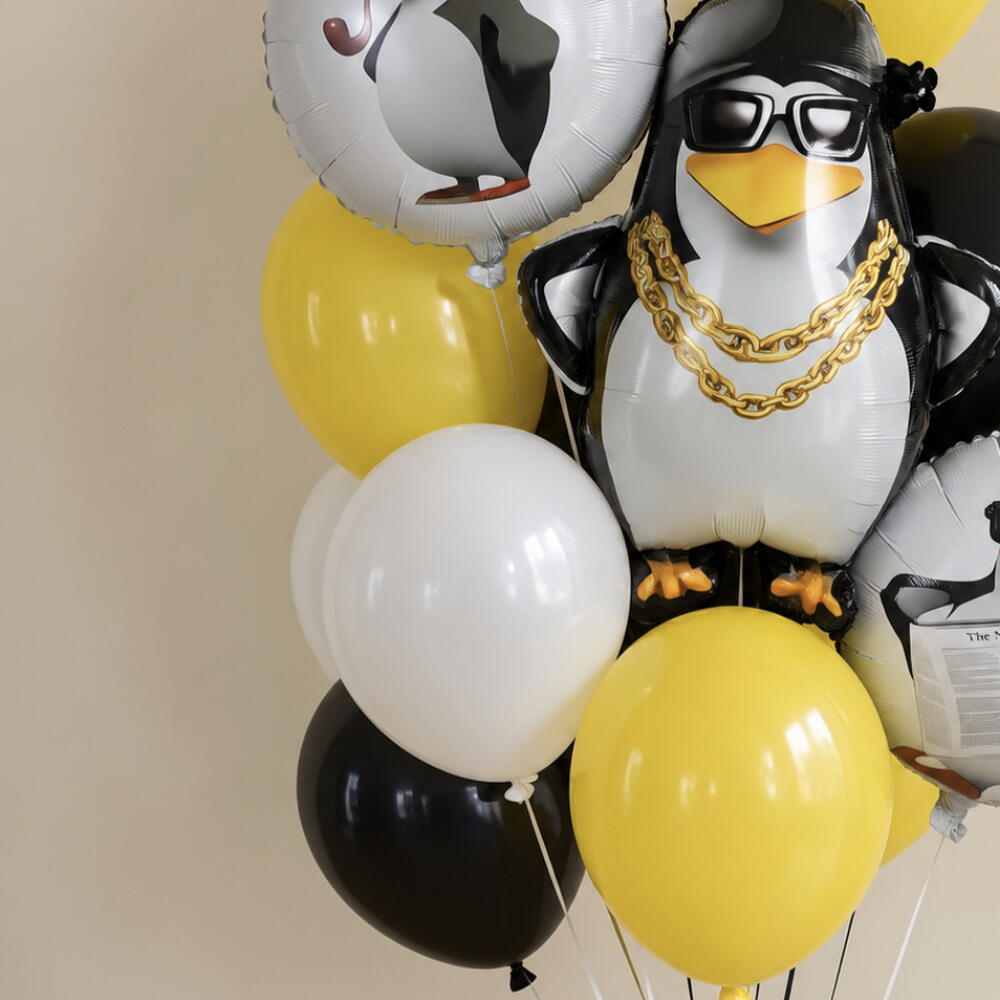 🐧 Набор воздушных шаров «Пингвины на стиле»