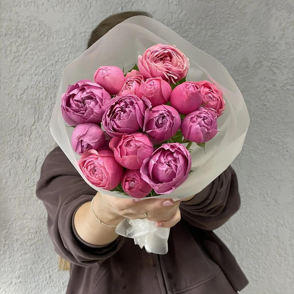 Букет из 5 кустовых пион. роз микс💐