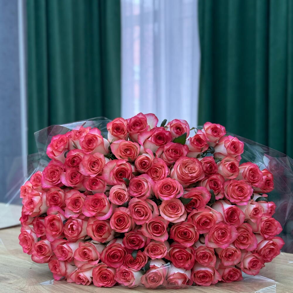 Букет из 51 розы в пленке