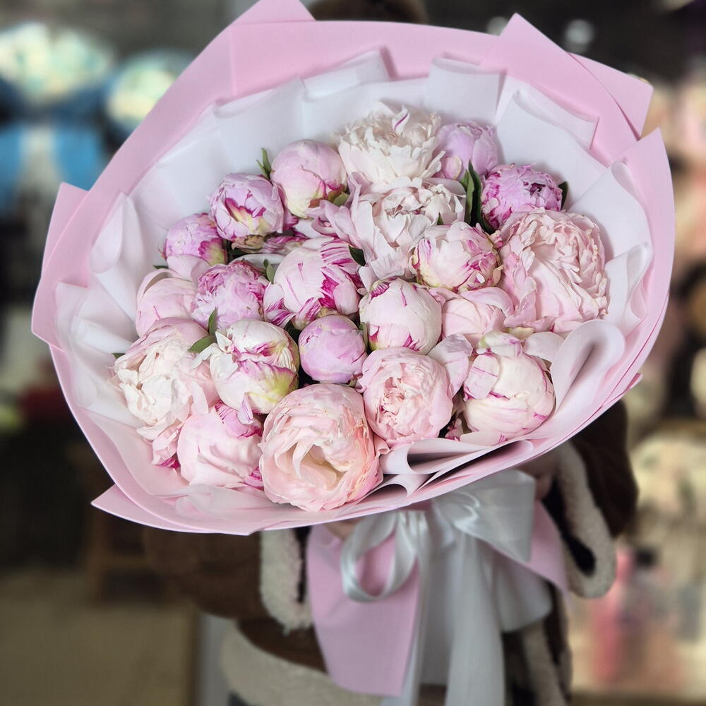 Букет из 21 пиона 💝
