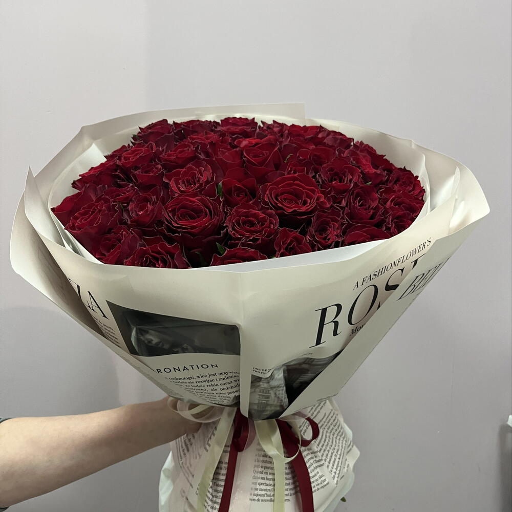 51 бордовая Роза 60 см