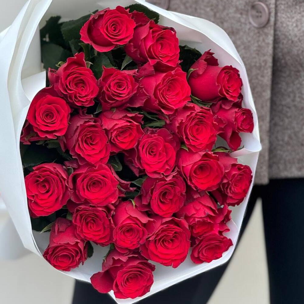 Букет из бордовых роз Rhodos 🌹