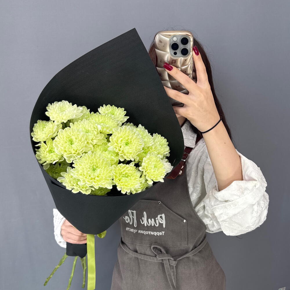Монобукет💚 Фисташковая Хризантема Алтай 5 шт