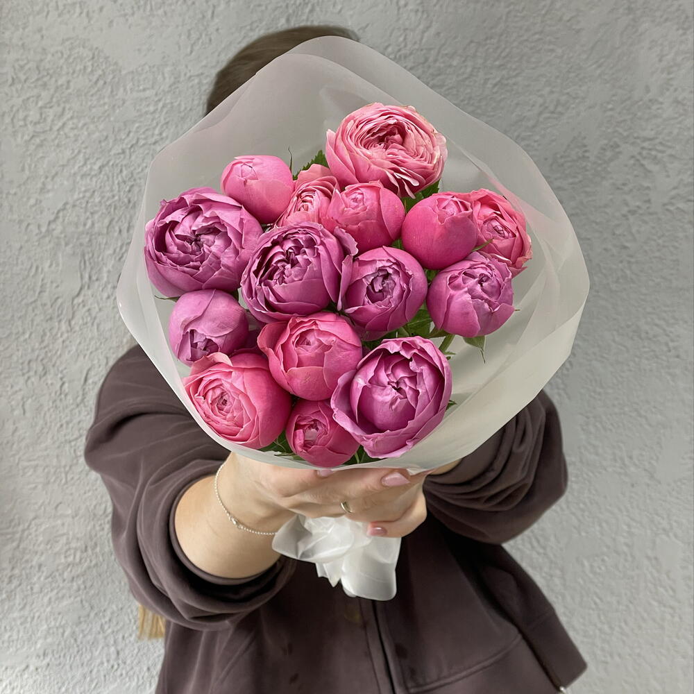 Букет из 5 кустовых пион. роз микс💐
