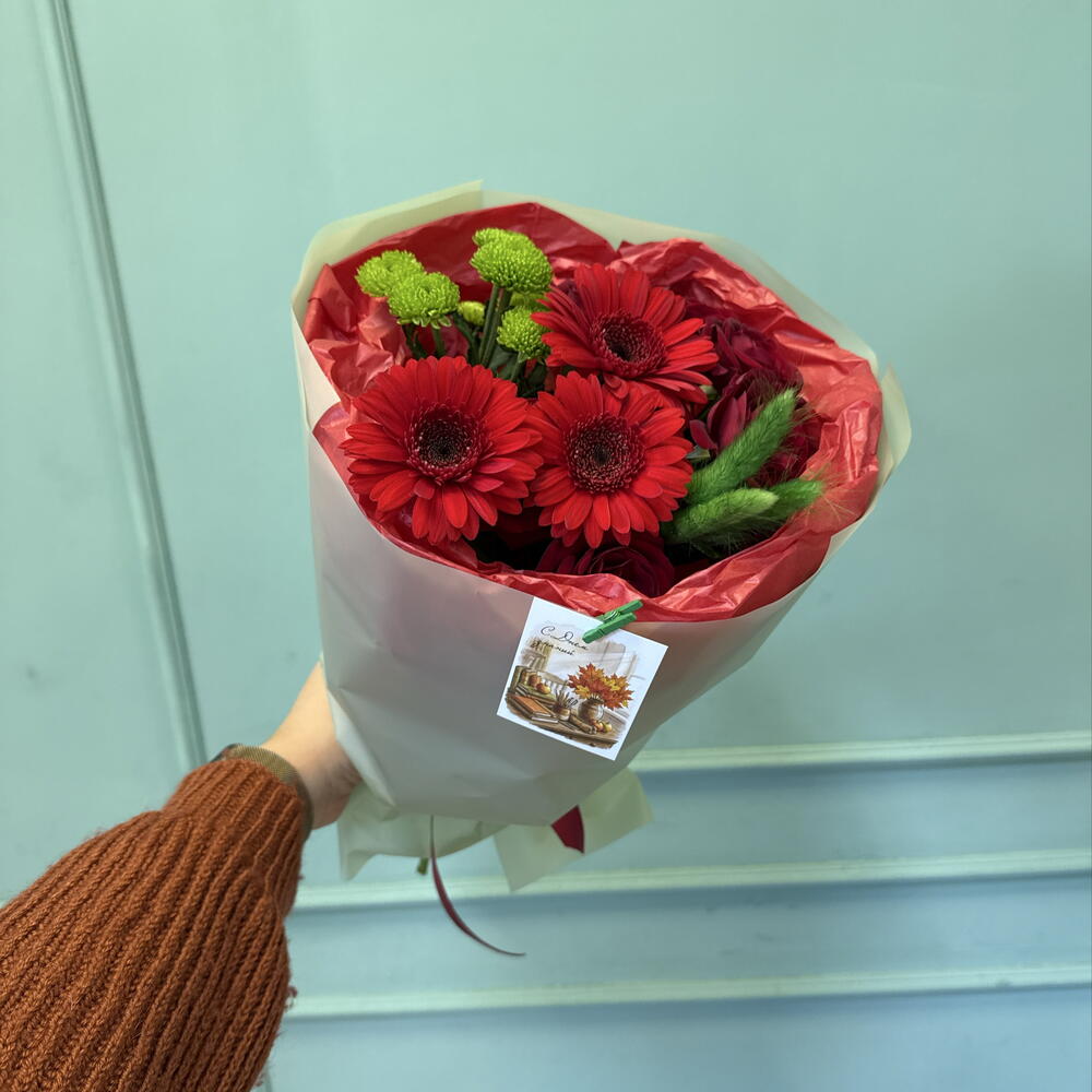 Букет с мини герберами