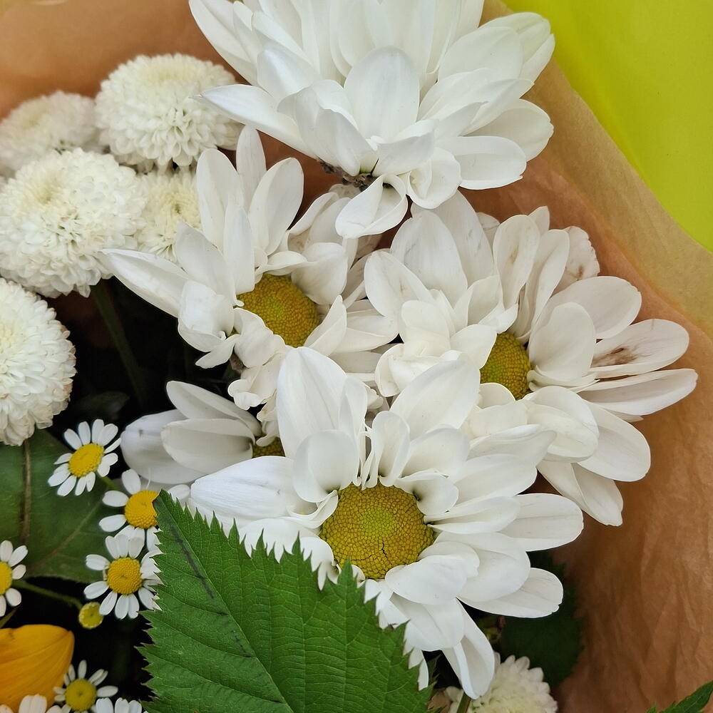 Букнт с подсолнухом