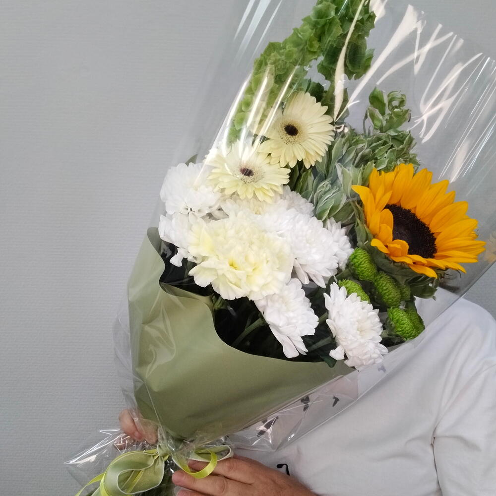 Модный букет 💐 с подсолнухом 🌻