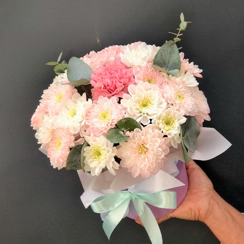 Цветы в коробке  002🌹💐💖