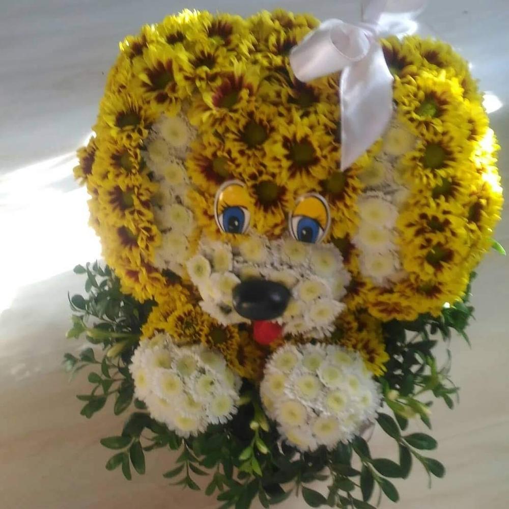 Собачка из хризантемы