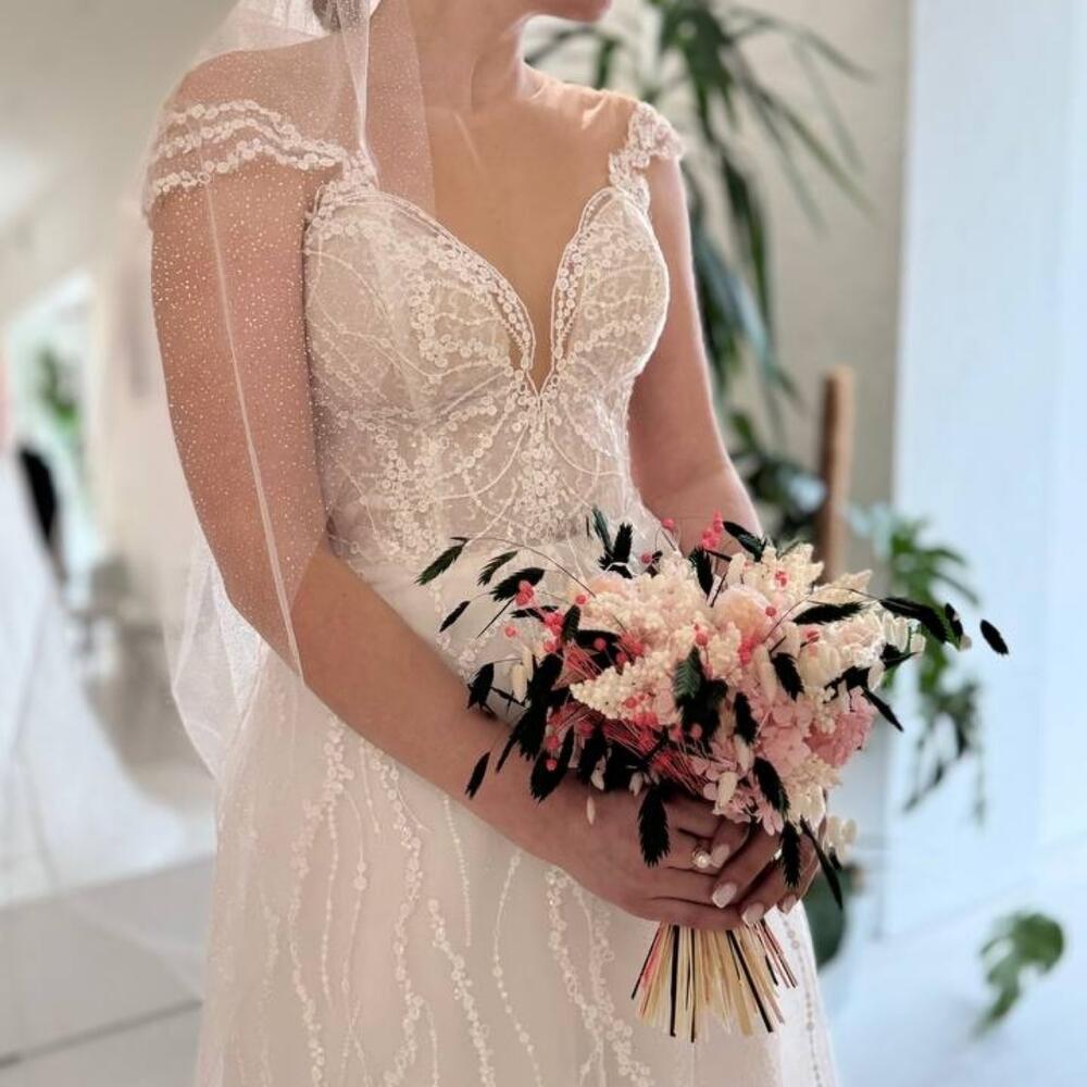 Wedding bouquet of stabilized flowers