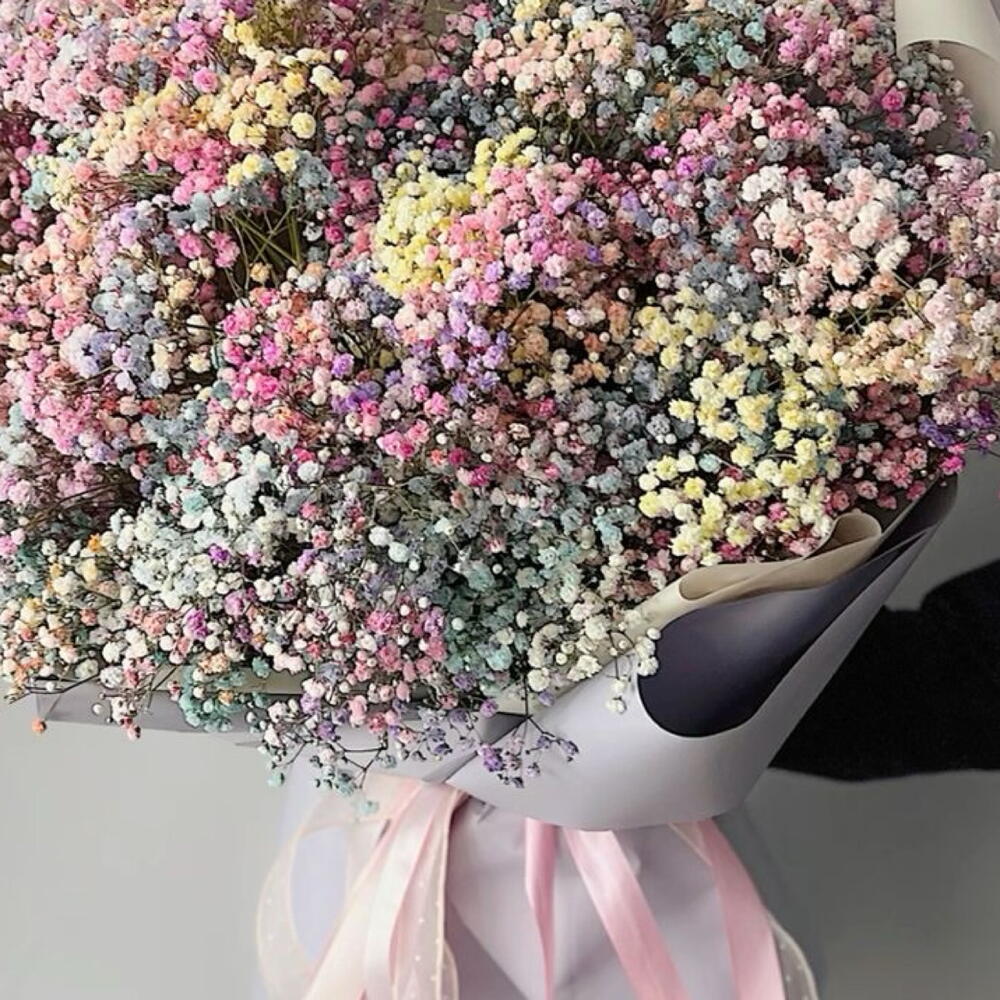 Букет из радужных гипсофил 💕