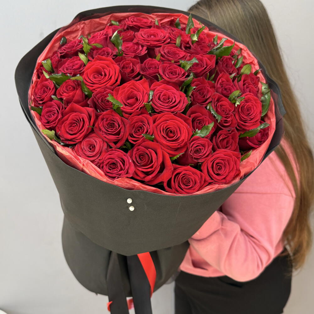 Черный лебедь 🦢 «Букет из 51 Розы» 🌹