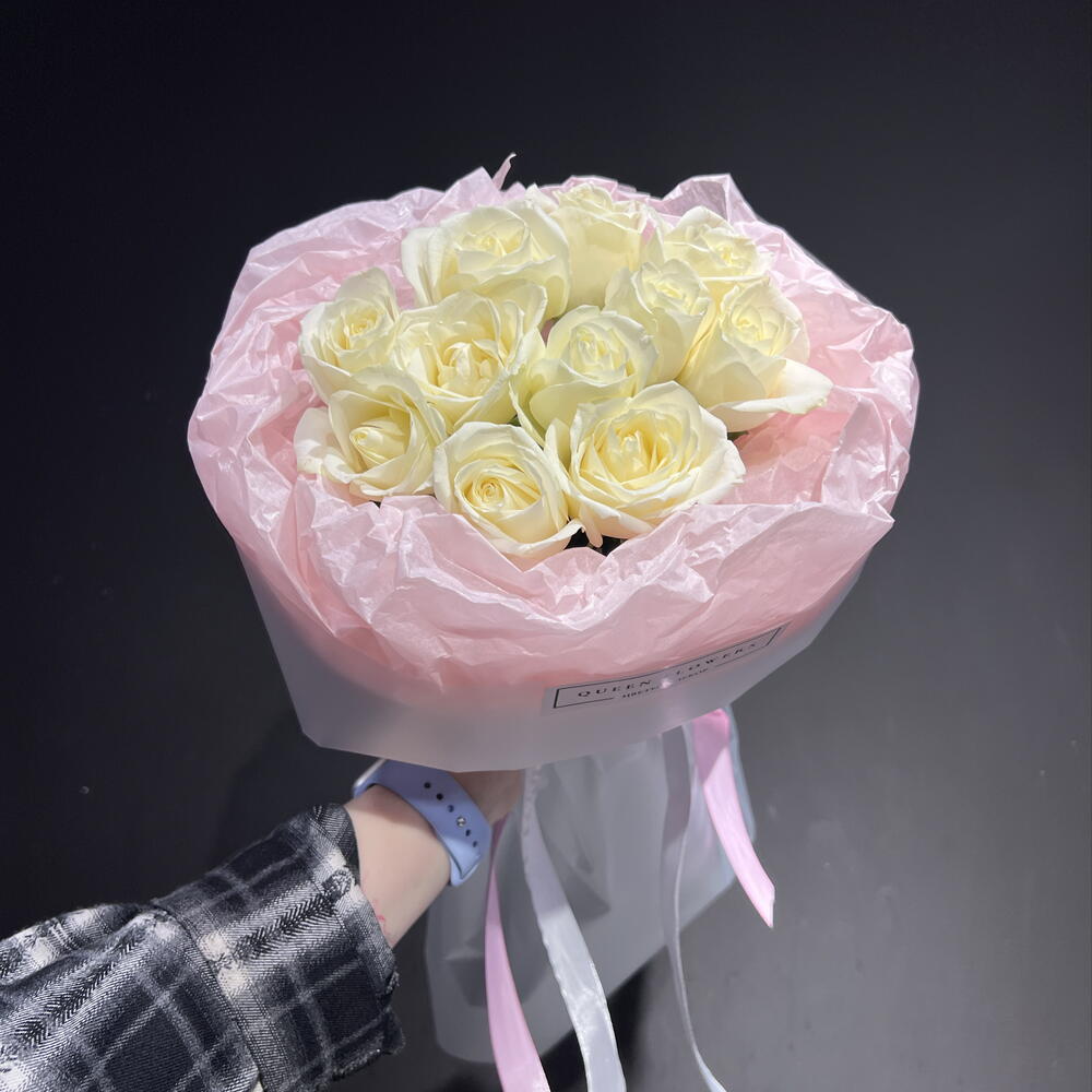 Букет комплимент из 11 роз Китай 50см🌸