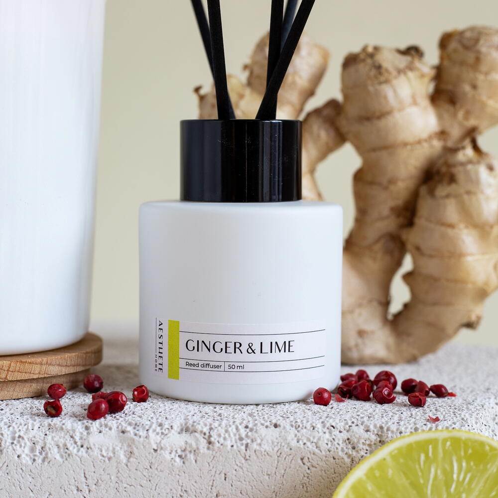 Ароматический диффузор с палочками "Имбирь и лайм" Ginger   Lime 50 мл