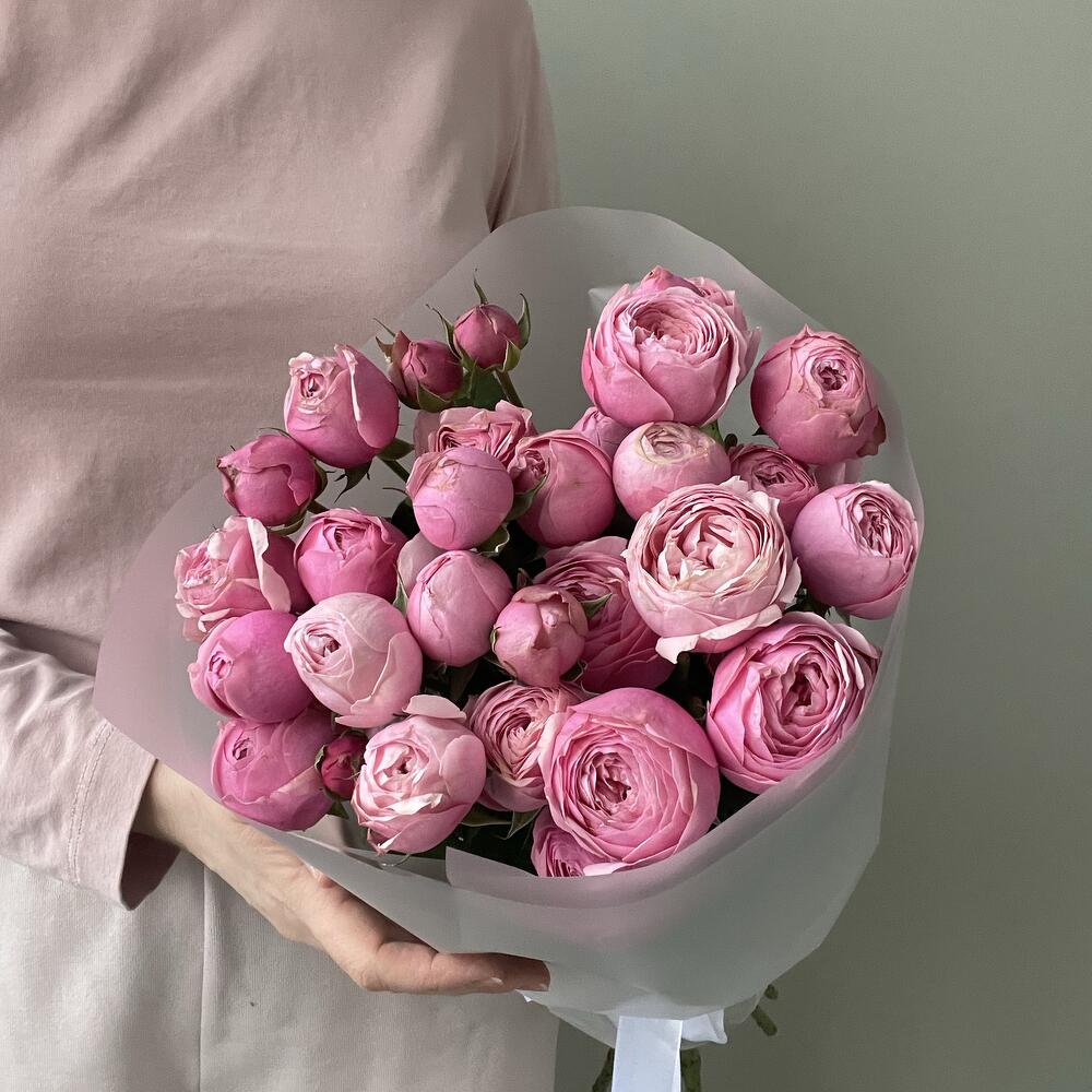 7 кустовых пион роз Сильва