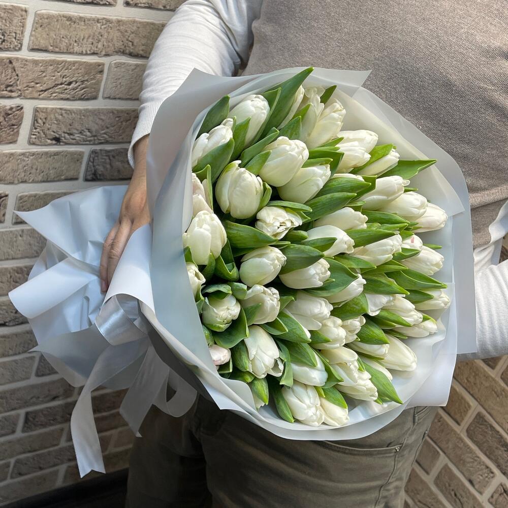 Белые тюльпаны🌷
