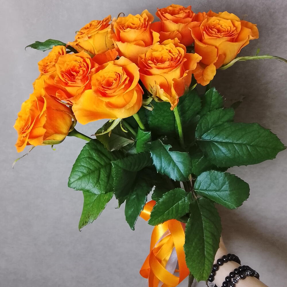 🧡розы одноголовые оранжевые