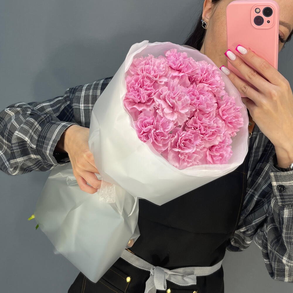 Нежное моно из розовых диантусов