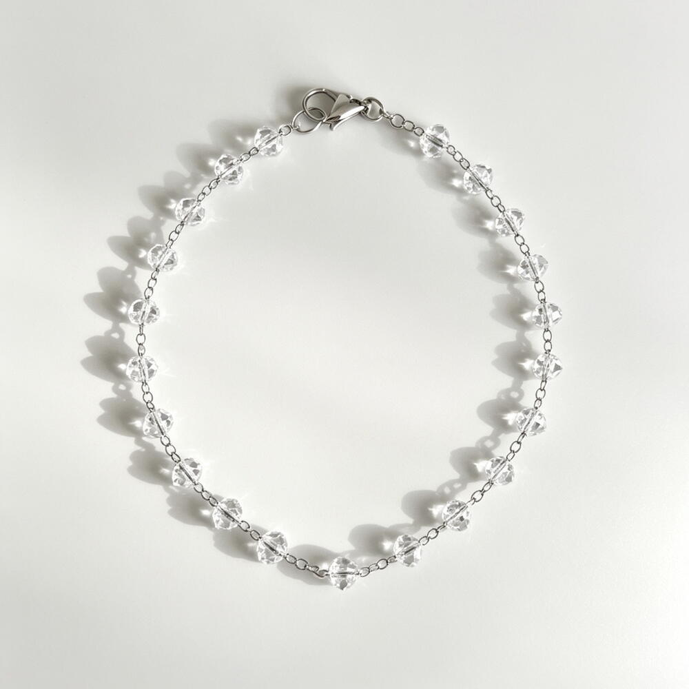 Анклет Crystal Chains White