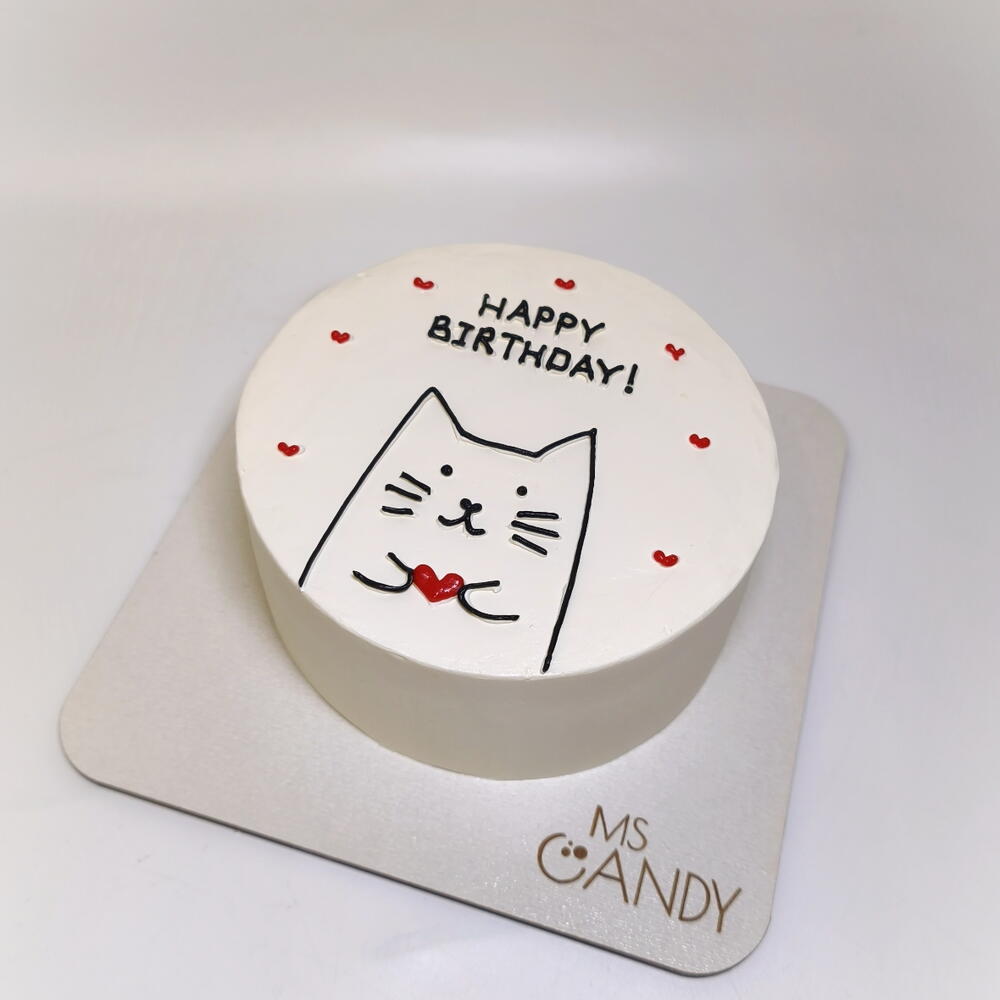 Бенто - торт "Котик ,HB", вес 720 г , на день рождения, парню, любимому, мужчине, девушке, любимой, жене, коллеге, подруге
