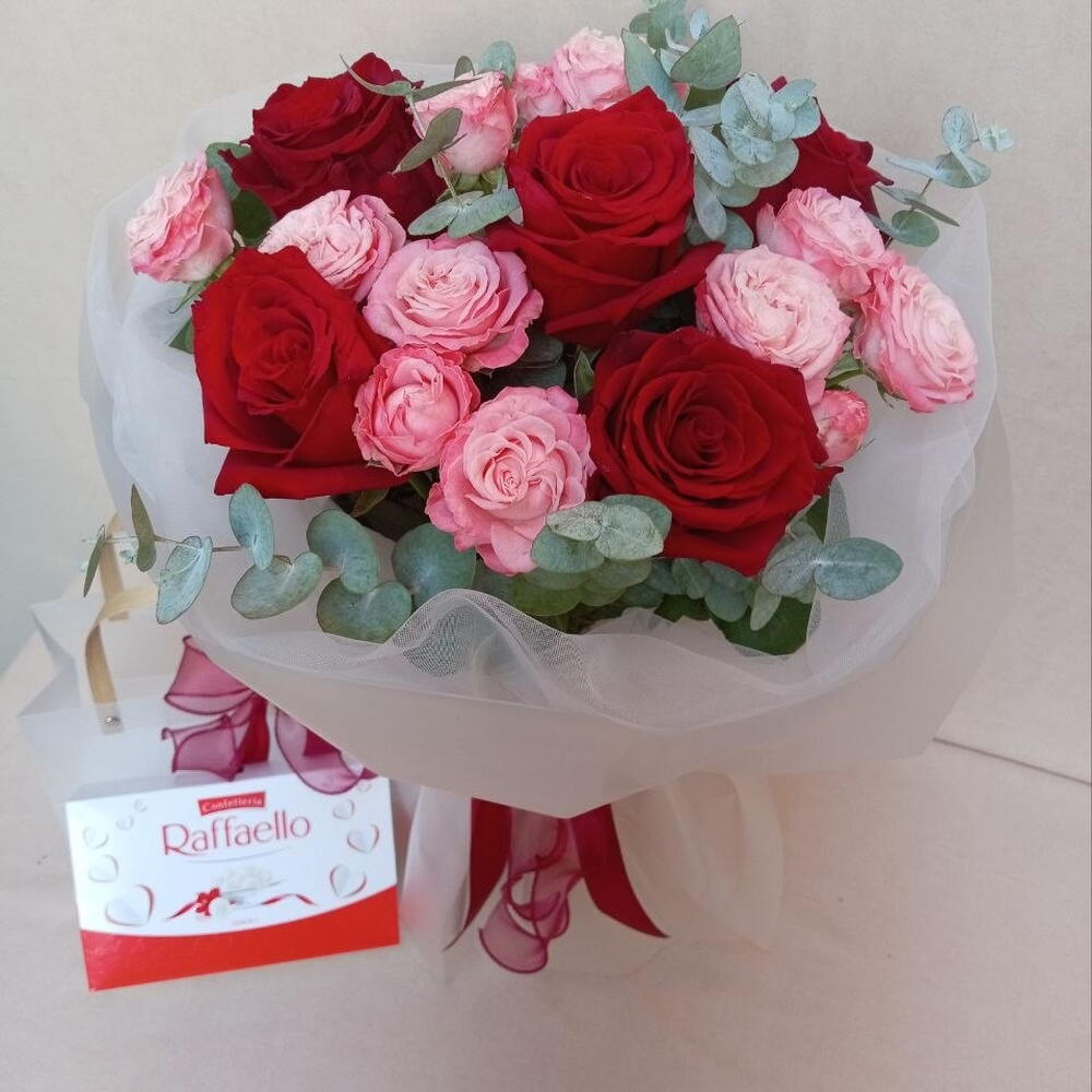 Mix roses + Raffaello