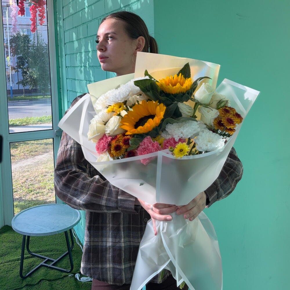 Букетик с подсолнухами