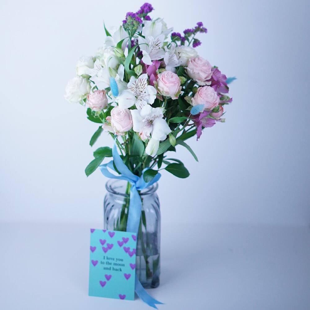 Bouquet + Vaso + Cartolina
