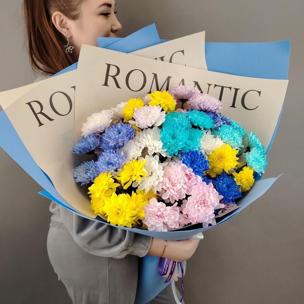 WOW Букет из хризантем микс 💙