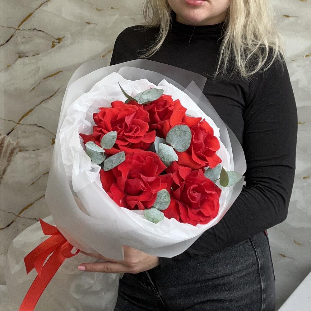 Французские розы с эвкалиптом 💗