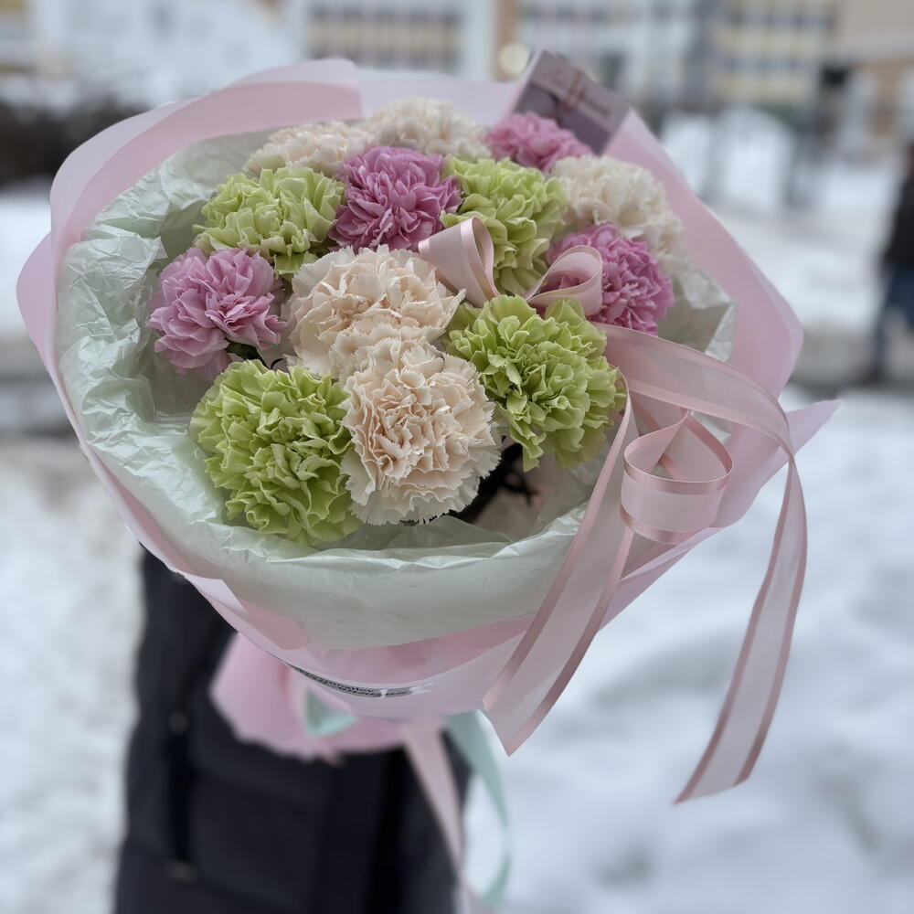 Букет Милашка из цветных диантусов