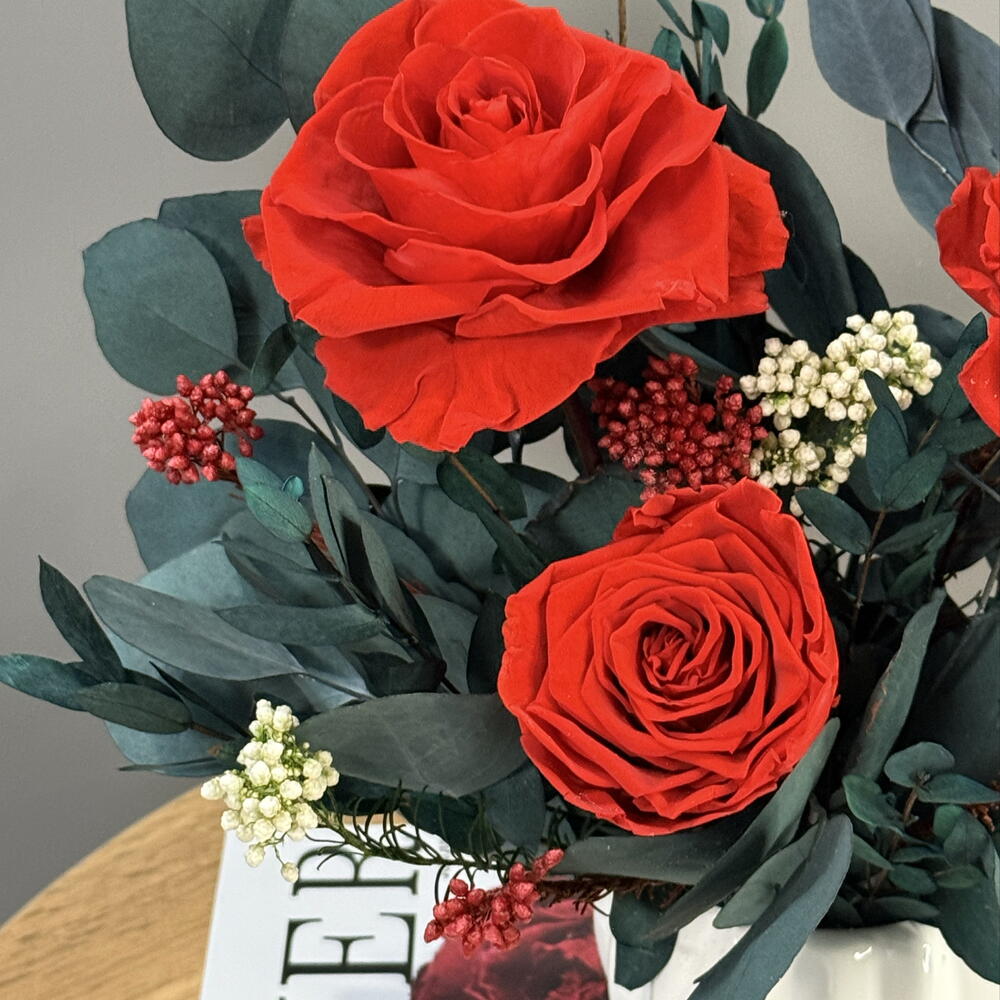 Красные стабилизированные розы 🌹