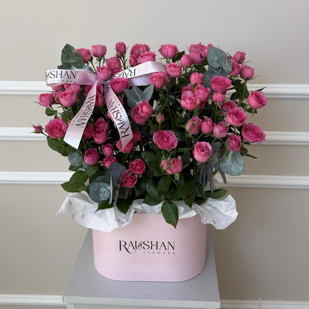 Spray roses in a trendy box S