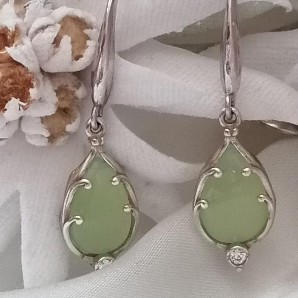 серьги с халцедоном Фея