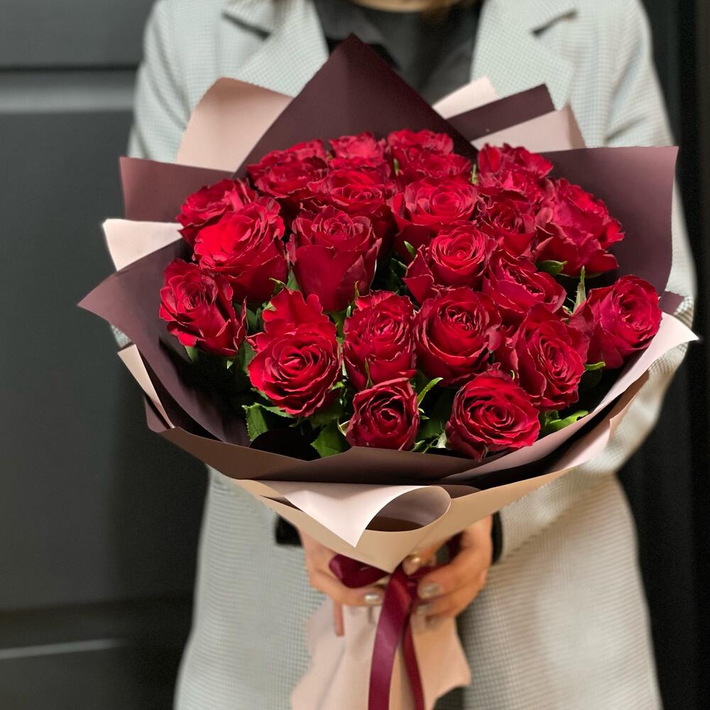 Доставка цветов роза 25 в оренбурге композиция из роз в корзине