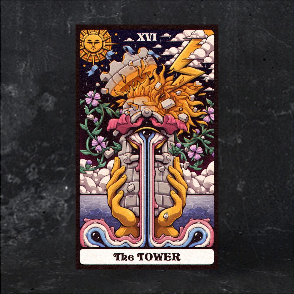 Закладка 7х10 см One love Карта Таро: XVI Башня, Stationery Moscow, buy ata price of 1.7, Other on Razverni with delivery