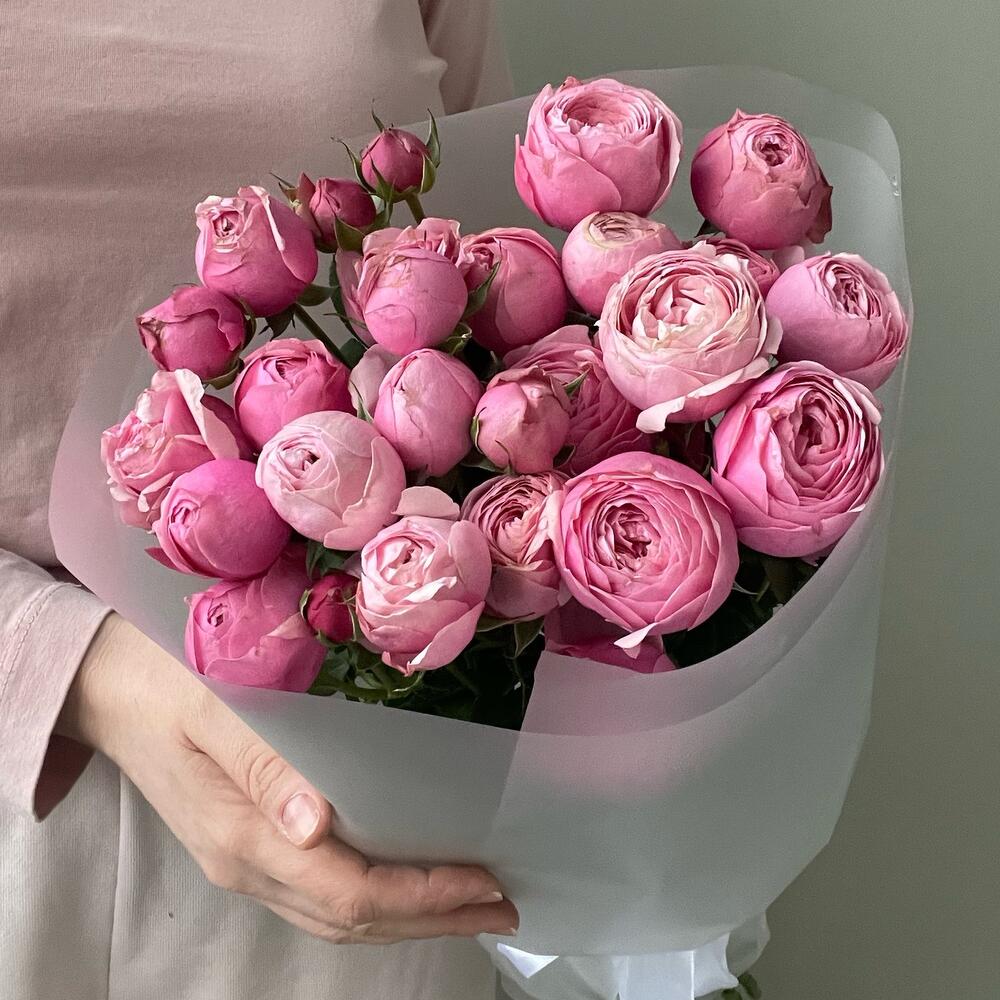 7 кустовых пион роз Сильва