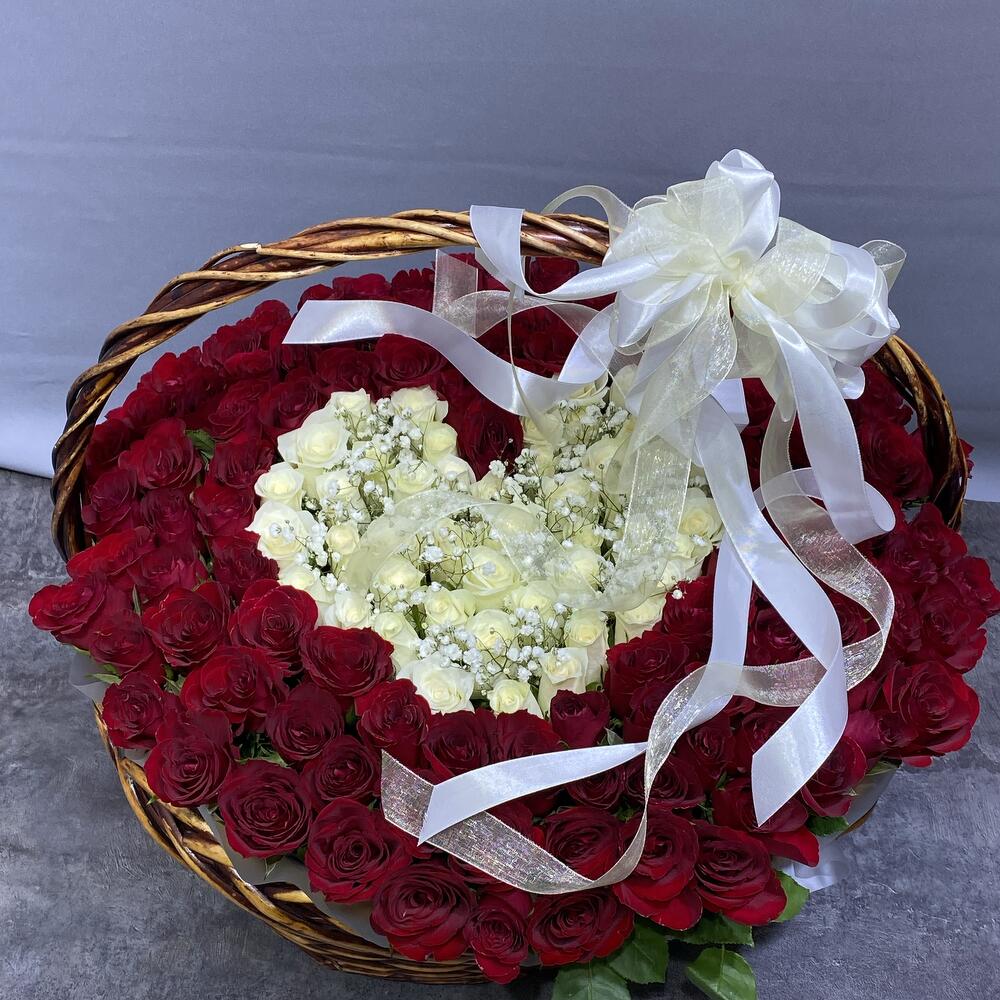 Корзина с розами 5