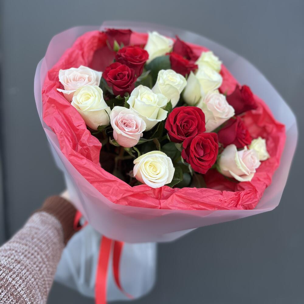 Микс из 21 розы