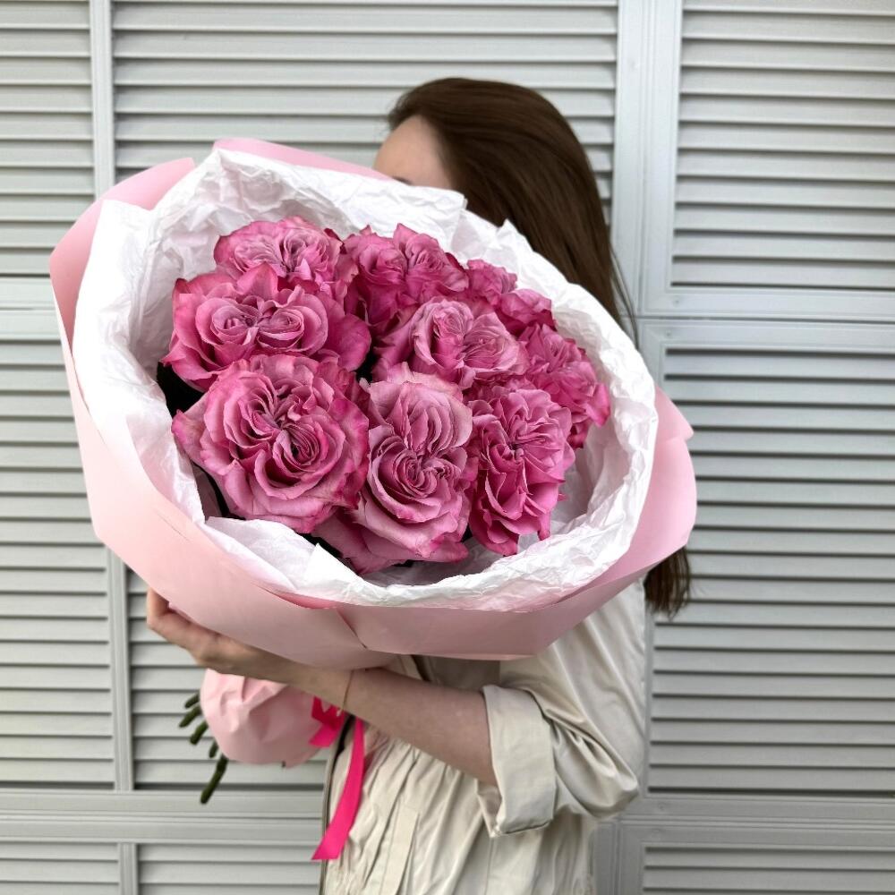 Букет ✅💜Розы 9шт