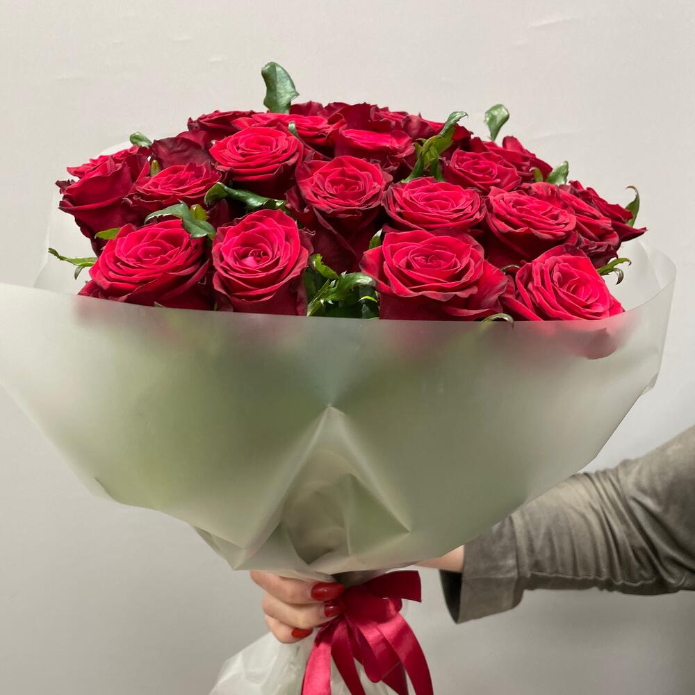«Империя Роз» 👑🌹 моно букет 25 роз