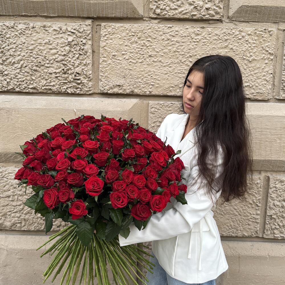 101 бордовая Роза 🌹 шикарный букет 💐