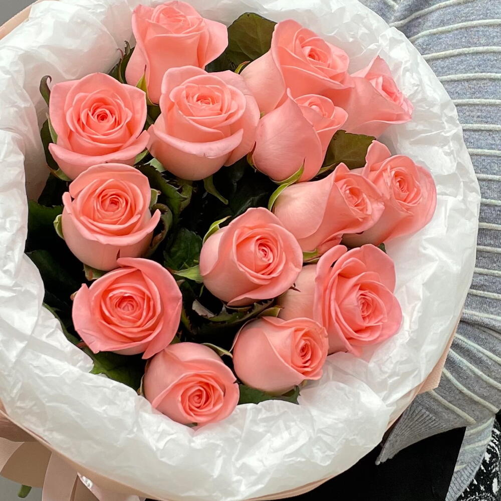 Моно букет из 15 роз 🌸